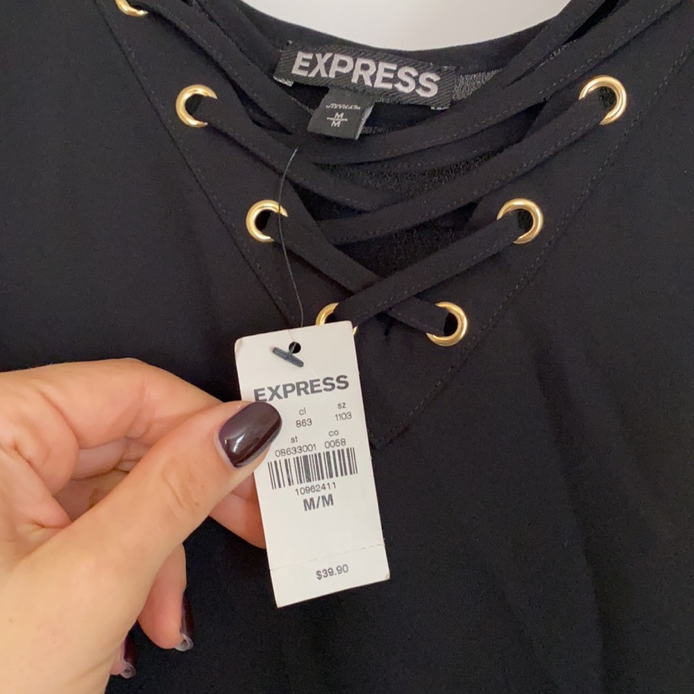 Express Off the Shoulder Ruffle Top - Picture 3 of 4